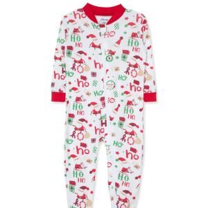 Little Me Holiday Bamboo Santa Footie NWT size  NB NWT